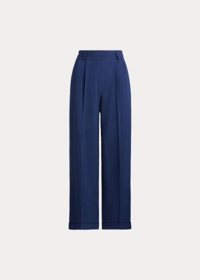 Pantalones Ralph Lauren Mujer Azul Marino - Duval Stretch Wool Crepe - IGZXV7568
